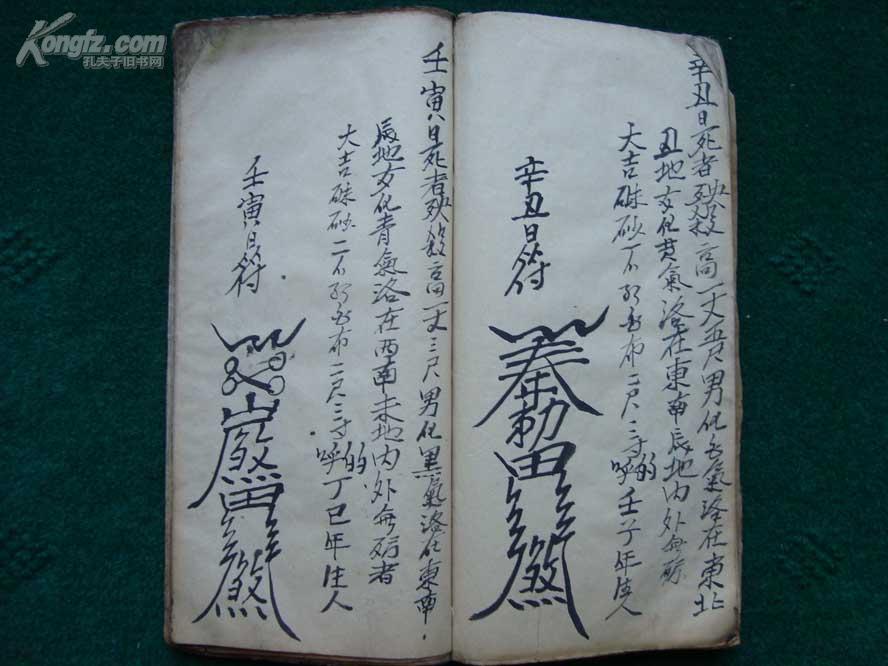 60幅符咒秘图 有关"死者"亡魂葬向,方位,吉凶 风水之清民写绘秘笈