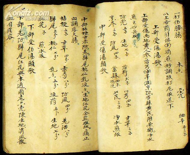 专经全(民国时期手抄医书)内收大量跌打损伤,穴位受伤等家传秘方验方