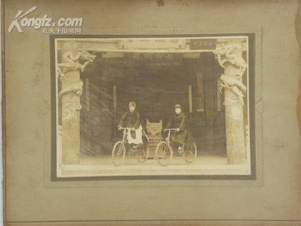 1928年晋祠老照片-圣母殿背景漂亮(1928年)5寸