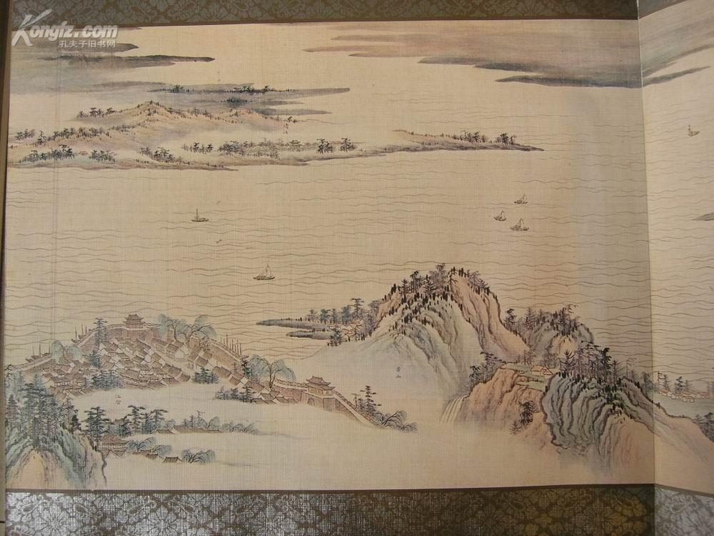 【宏篇巨制】1980年台湾历史博物馆【吕佛庭】精折绒面装:长江万里图
