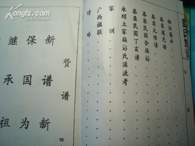 (湖南怀化芷江公坪土家族自治乡)彭氏族谱