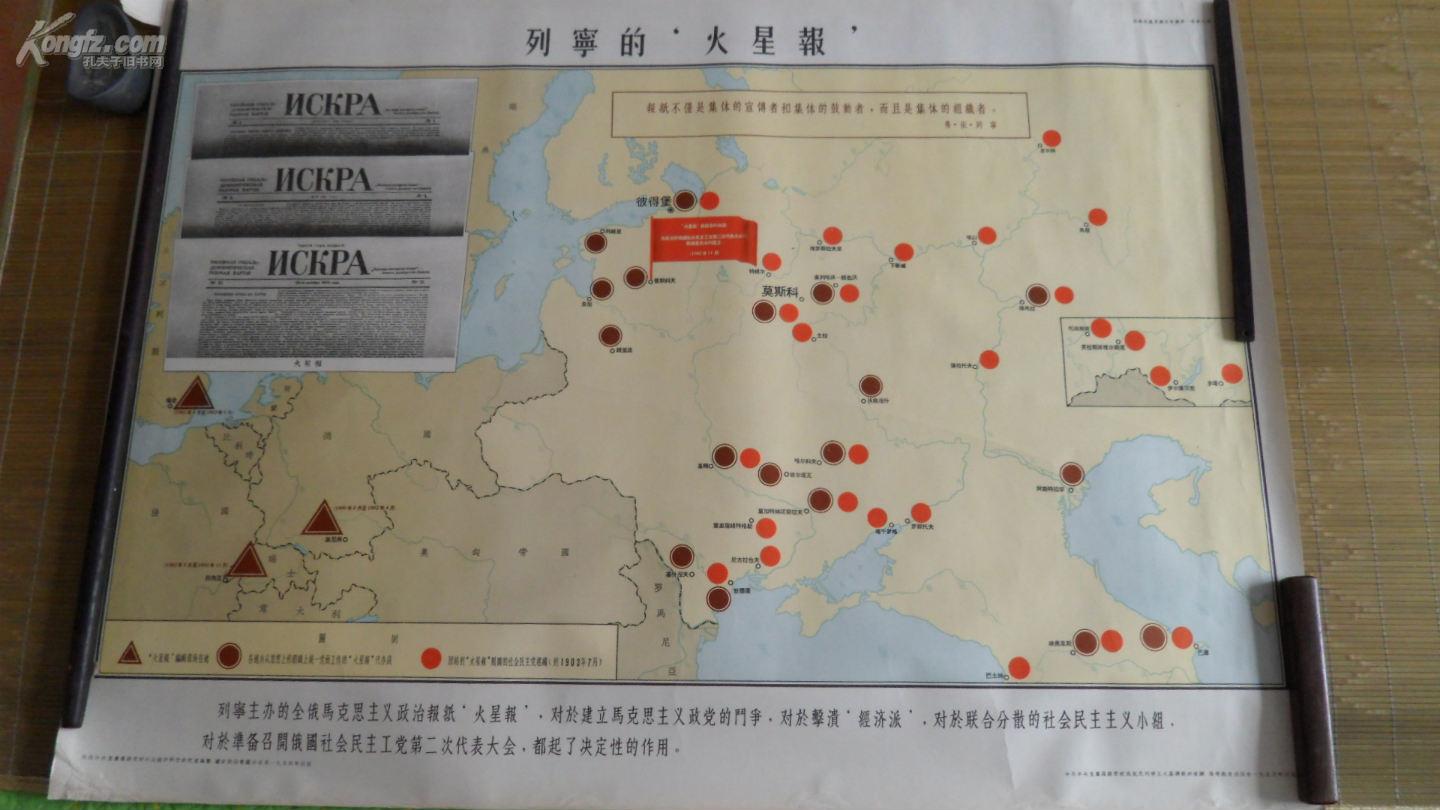 苏联共产党历史挂图第一卷第六图列宁的火星报