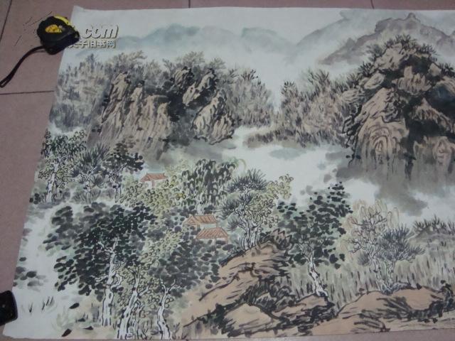 国画山水1幅(落款看图)135cm×65cm
