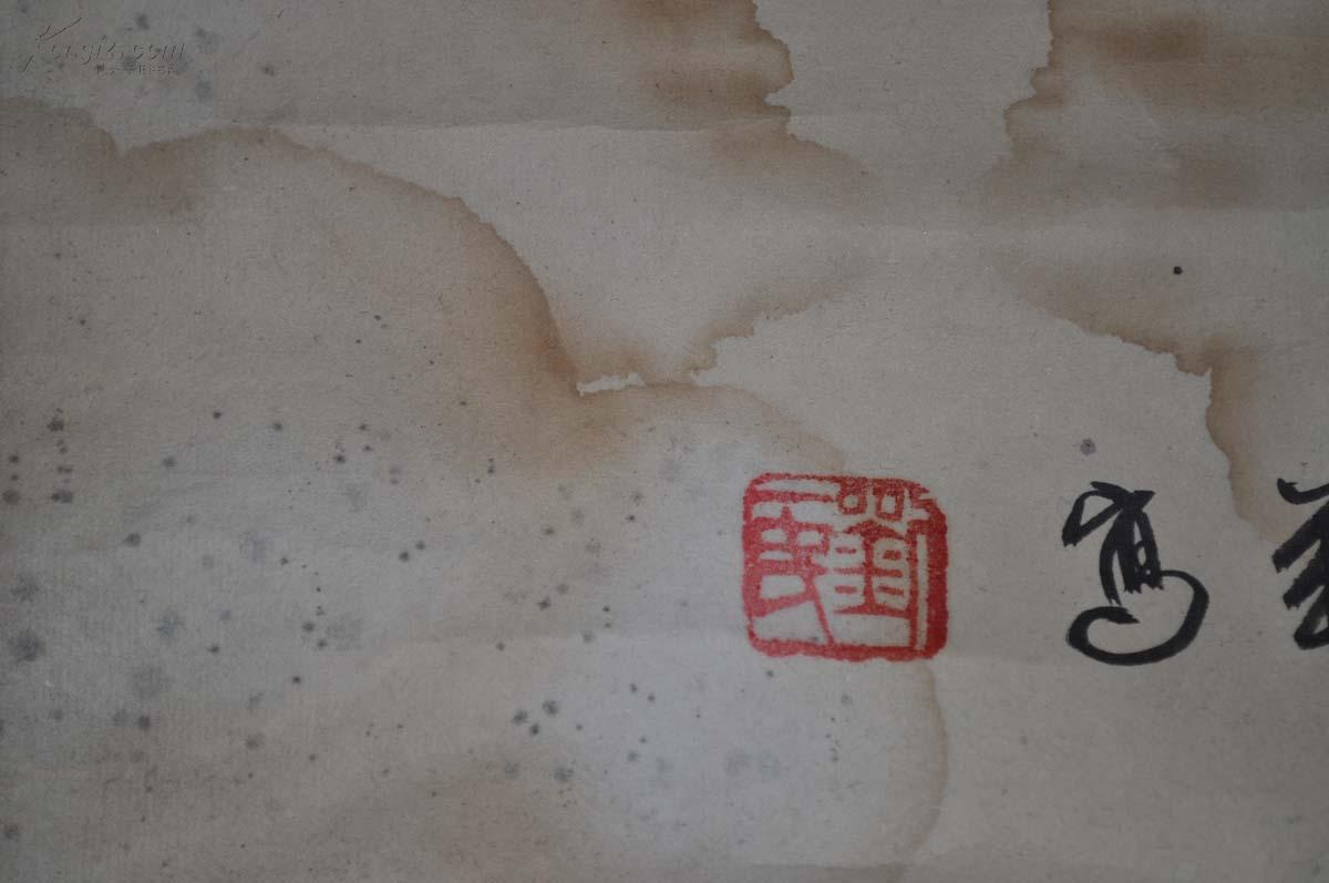 著名画家【刘一民】中堂青绿山水 画心125x64cm