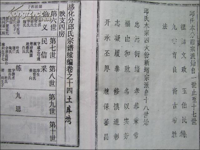 家谱:邱氏宗谱(感化分邱氏宗谱续编卷之十四)土库湾