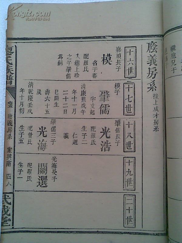 家谱---廖氏族谱[武威堂]四六公四子德源支 大16开 双