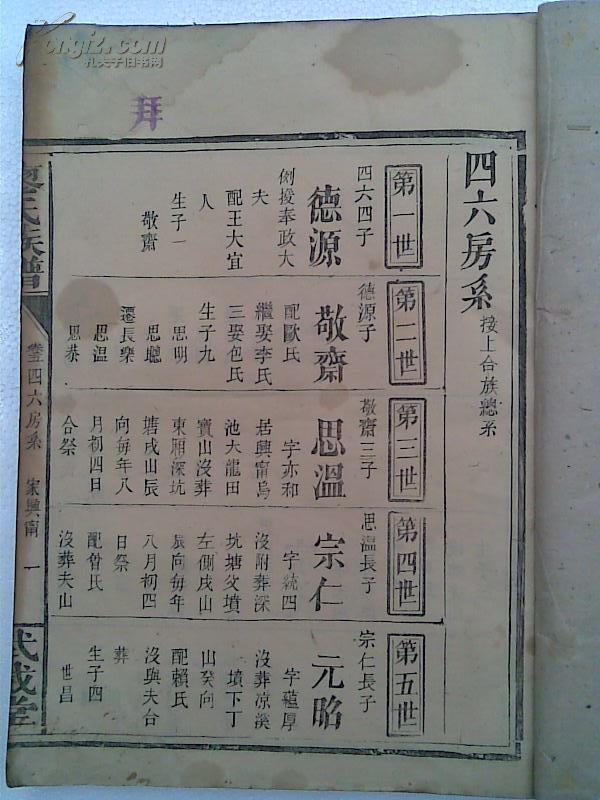 家谱---廖氏族谱[武威堂]四六公四子德源支 大16开 双