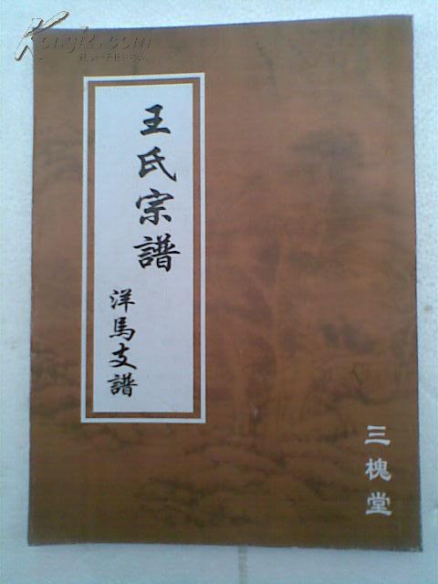 王氏宗谱[三槐堂]射阳洋马支 16开 156页 2009年版 复印本