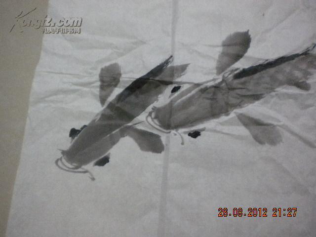 敦煌画院院长周汉仁国画一张荷花