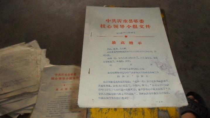 中共沂水县革委核心领导小组文件 1971年第28号【最高指示红头文件,多
