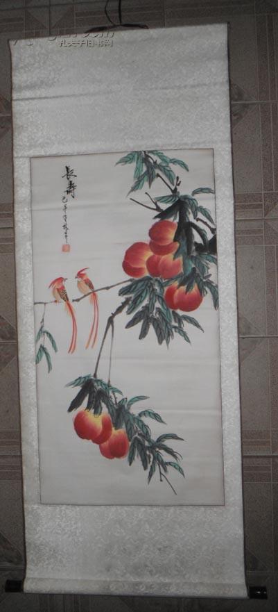 4773中国最著名画鸟画家之一国画立轴镜心9247厘米左右知道他是谁吗