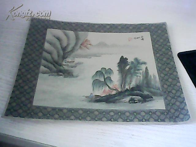 画家石舟 绢画