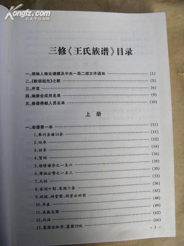 王氏族谱太原堂板桥王版本湖南省湘阴县派行朝光荣盛世宗德启明贤