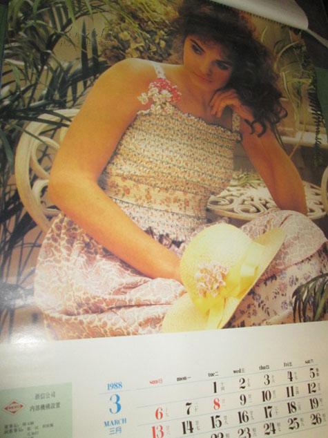 1988年 明星 美女 模特 挂历 全13张 (货号:130217-西t10231)