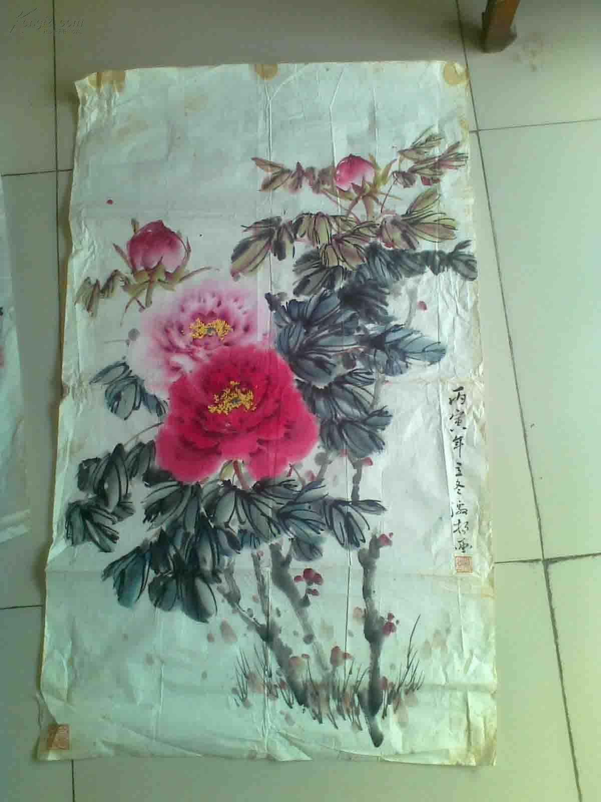 画家【胡激扬】牡丹花
