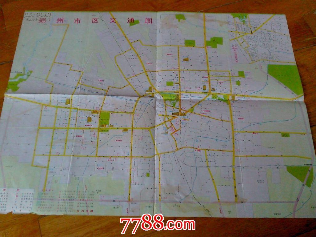 郑州市区交通图 郑州最新交通游览图【1991年】