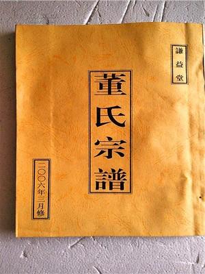 董氏宗谱【谦益堂】建湖荡东支 16开 82页 2006年3月 复印本