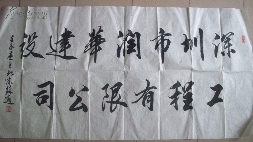 曾任 中国书法家协会理事,当代著名 书法家苏适 书法一大张(八平尺)
