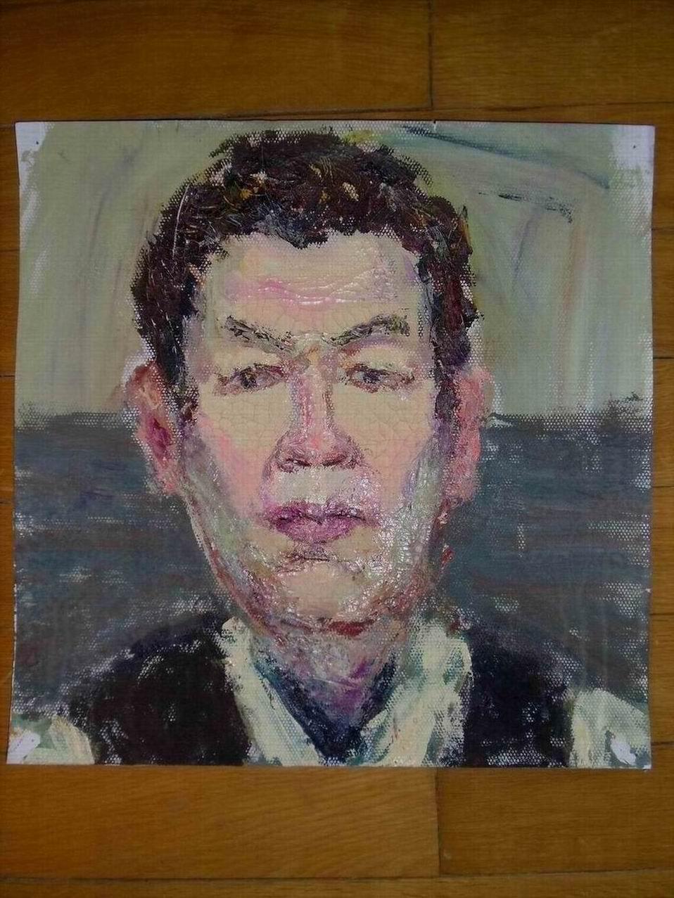 无款油画:男人头像