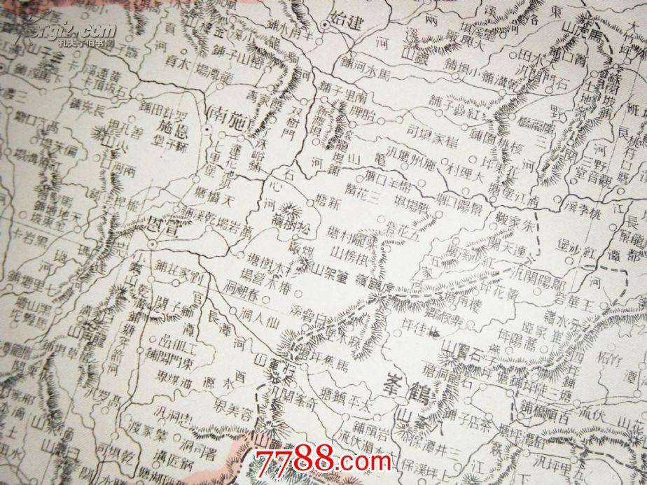 清代辛亥革命时期地图《湖北省》州府厅 附武昌,汉口街道图 资料性极