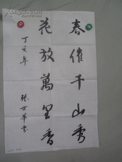 张世华 作 书法一幅 66*44厘米