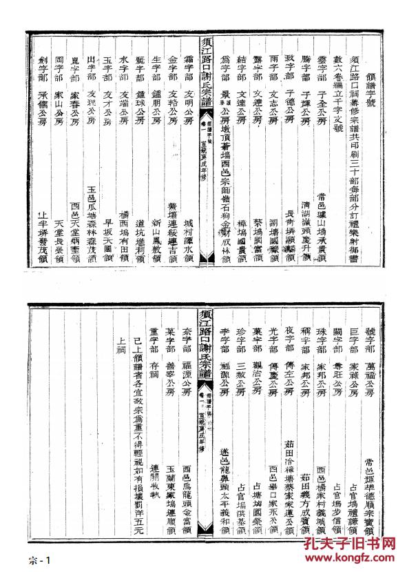 家谱-----谢氏家谱 江左郡 浙江衢州 文乐公支 大16开