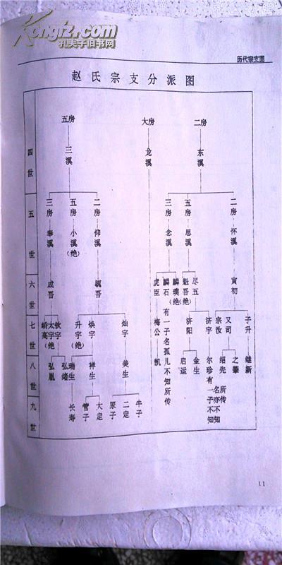 提供资料信息服务赵氏宗谱延绪堂贵三公建湖支皇室后裔16开208页1996