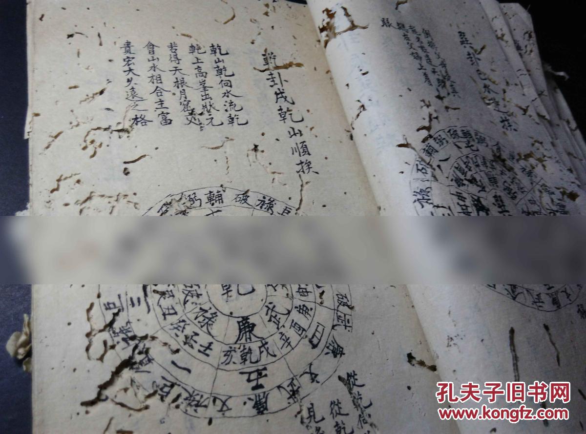 古本风水地理手抄 秘传多图 手抄本 稿本 解三吉六秀