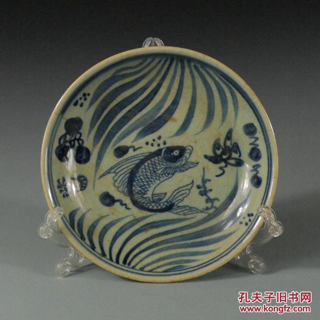 明宣德 青花鱼澡纹盘 拍品编号:21725132
