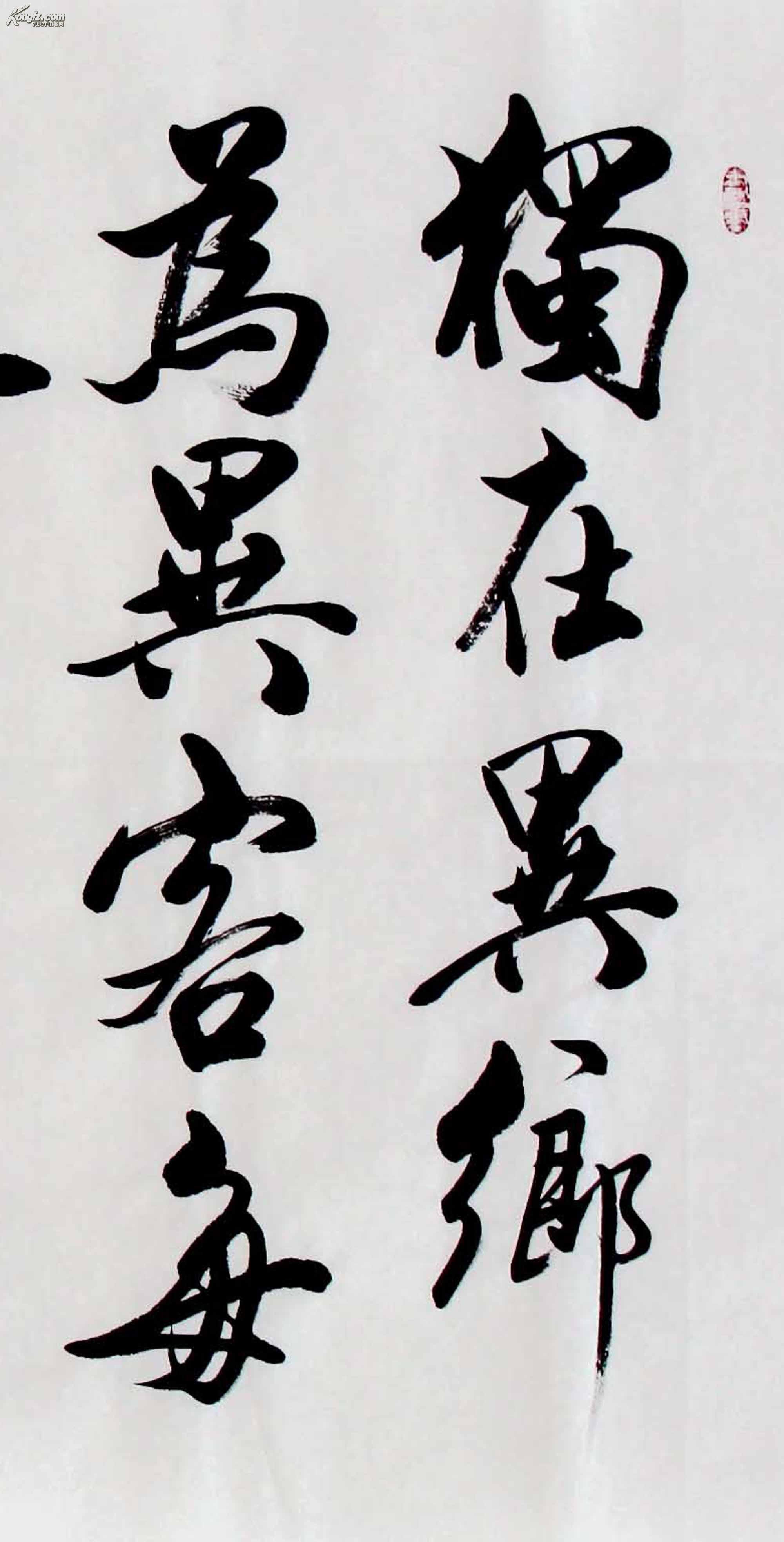 大海老师四尺整张书法《独在异乡为异客