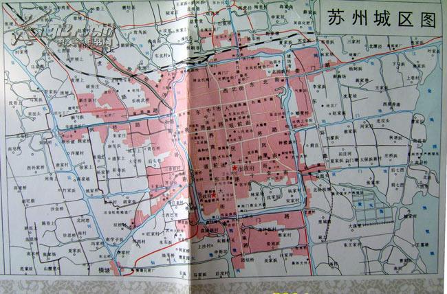 地图收藏苏州市交通图1984年版
