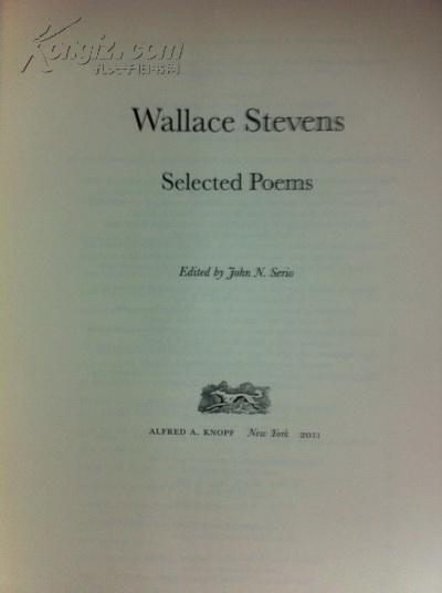 wallace stevens,margaret mitchell wallace stevens: selected poems(《华莱士·史蒂文斯诗选》,名家选