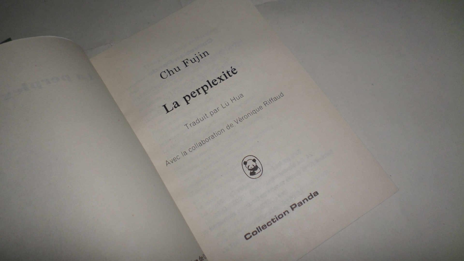 la perplexité 迷惘 储福金(法文版)熊猫丛书