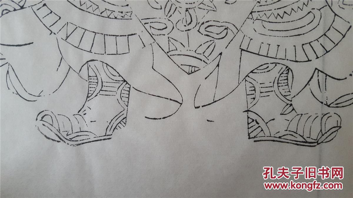 文物级清代版杨家埠木版年画社早年印版画*文座线稿*仅此一张