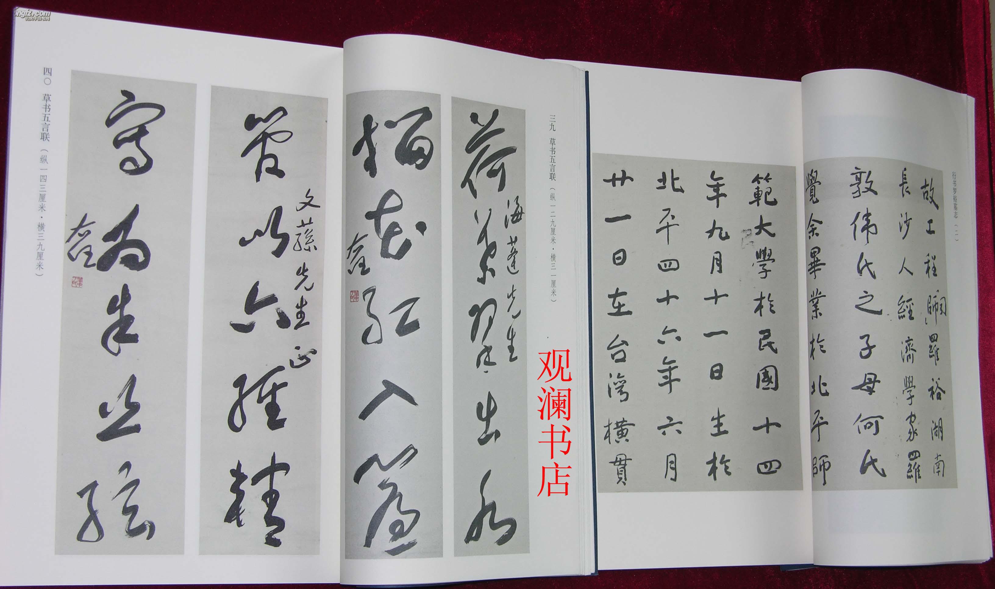 旷代草圣于右任书法作品集续一上下卷于右任艺术博物馆藏8开宣纸手工