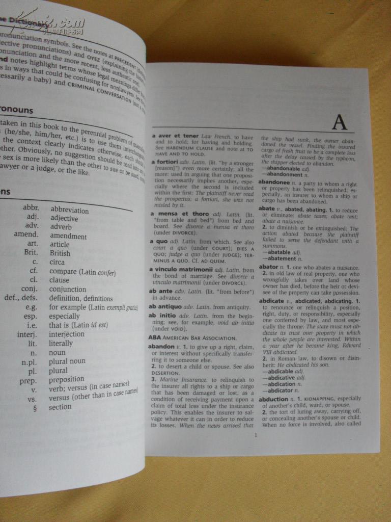 【图】兰登书屋韦氏法律词典 Random House