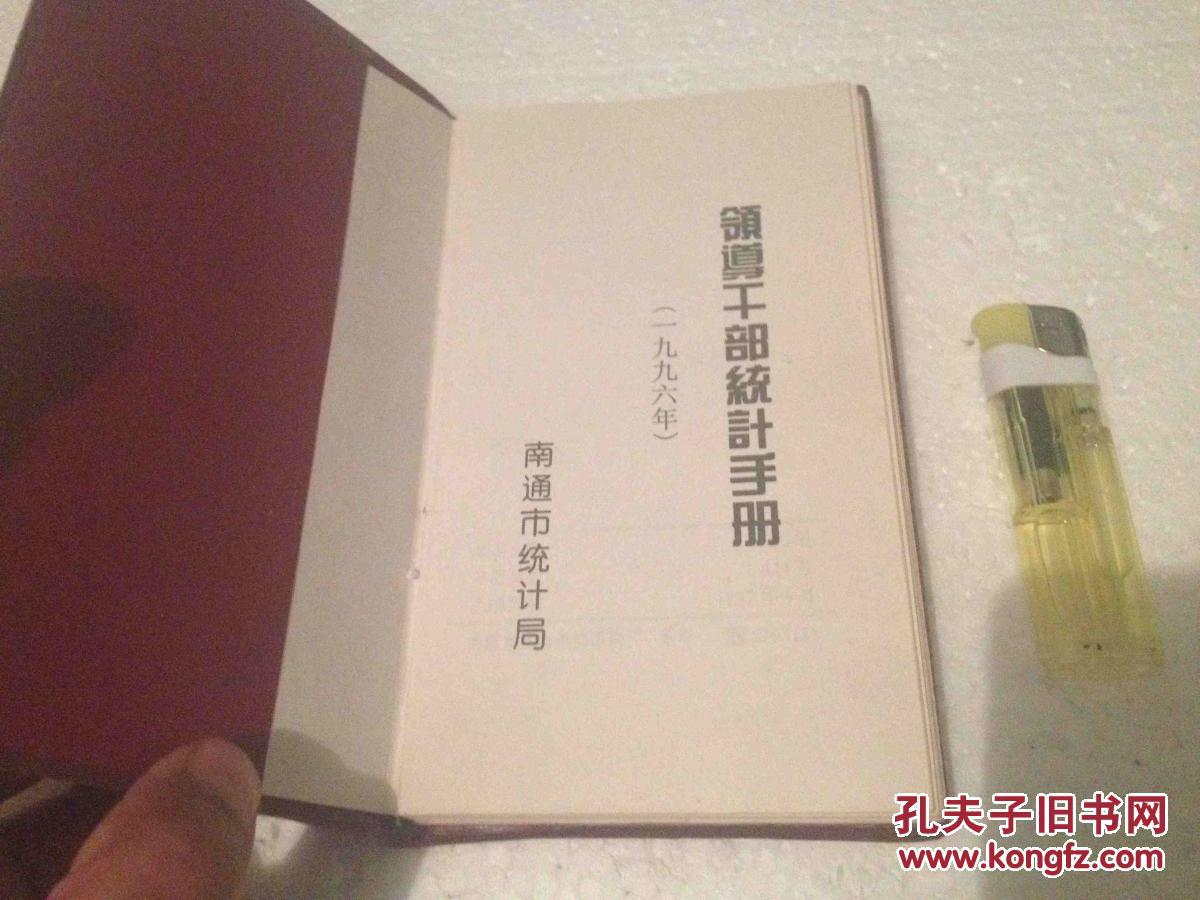 领导干部统计手册 塑面精装 南通市统计局 199