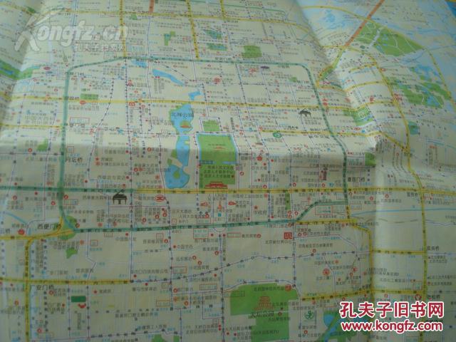 封面天坛 中国旅游出版社版 北京四环地图 北京市全图 海淀区旅游景点
