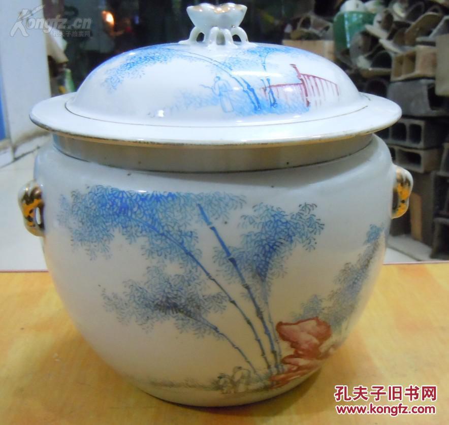 【图】超级漂亮的民国胭脂蓝 竹影清风四系粥