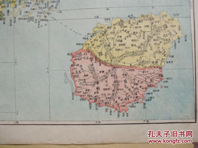 清光绪广东地图辖广州府 潮州府 嘉应府 惠州府 韶州府 肇庆府 高州府图片