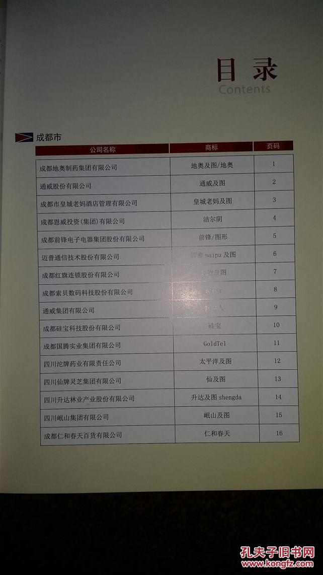 【图】四川省中国驰名商标保护目录_价格:198