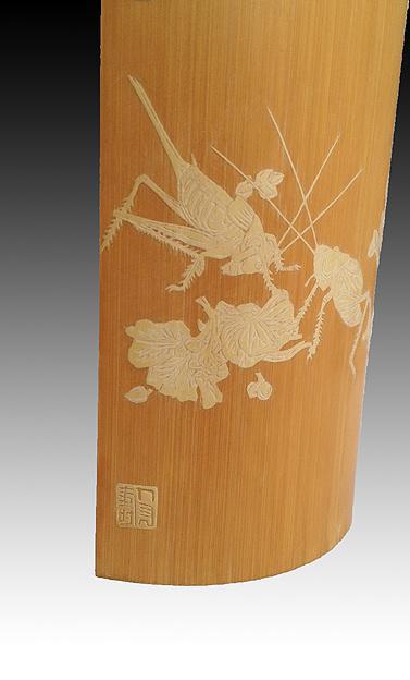 【金大师留青竹刻作品】虫趣 编号:y559