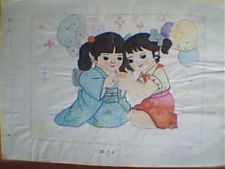 水彩画:友谊(此为绘画原作,非印品;其尺寸大小为:宽20