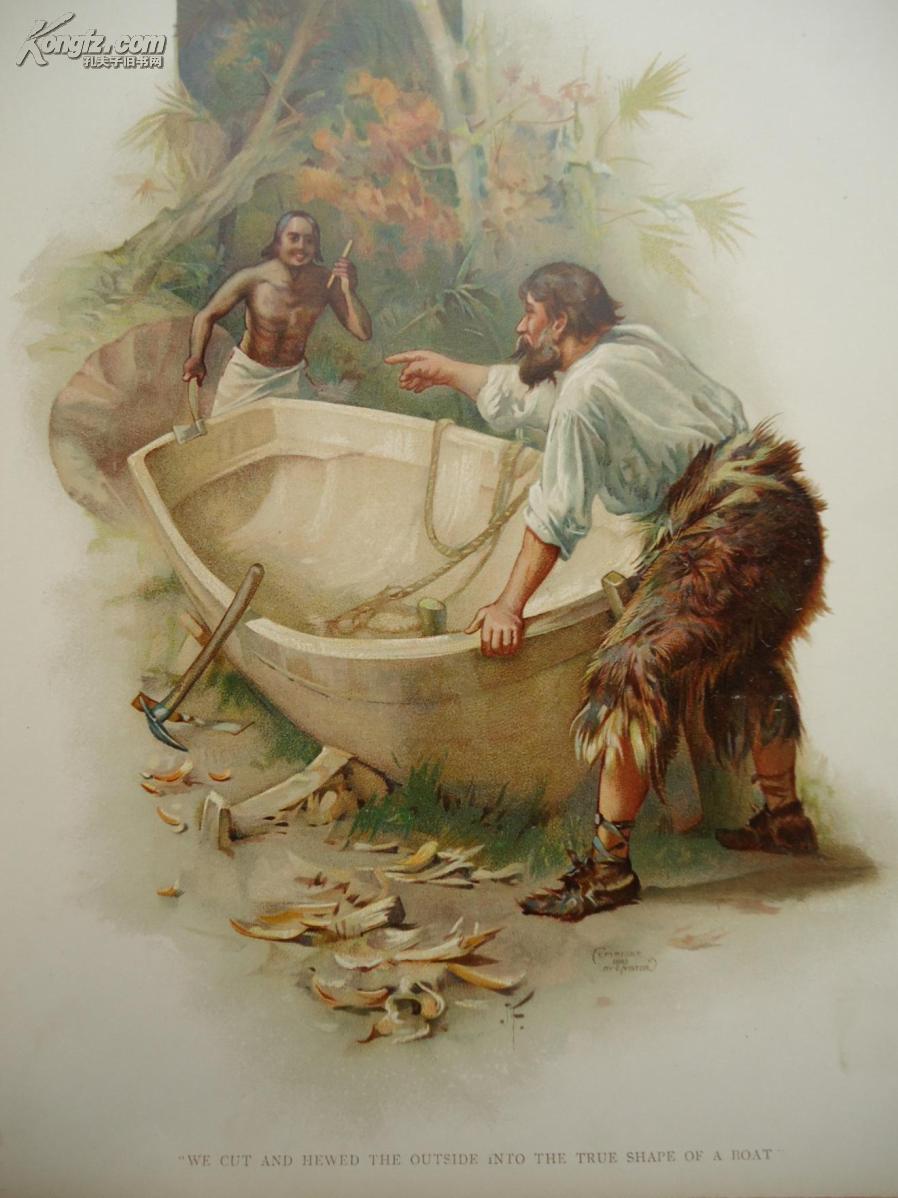 1895年daniel defoe - robinson crusoe - 丹尼尔笛福《鲁滨逊漂流记