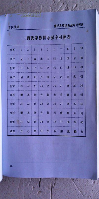 家谱曹氏族谱谯国堂河南华容钟公支16开送审本334页2011年版售原谱