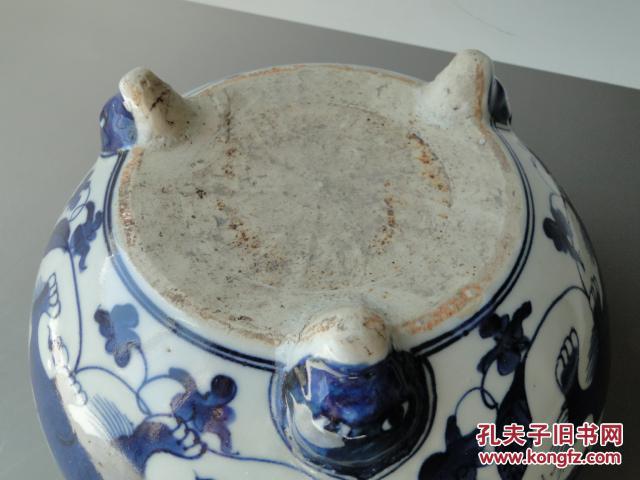 明代正德青花狮子香炉