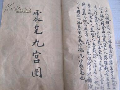 清代手抄《震宅八门图 九宫图》24开本