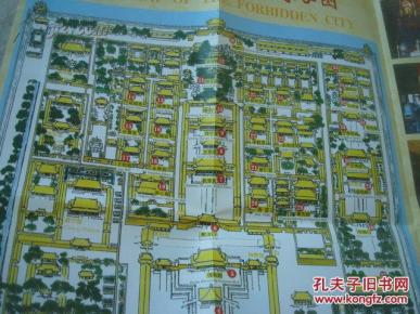 故宫博物院 导游图 手绘地图