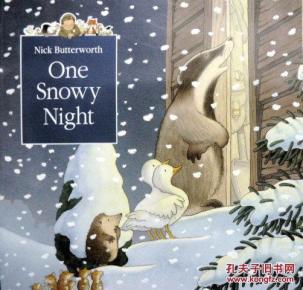 英文原版 少儿绘本 One Snowy Night 下雪的