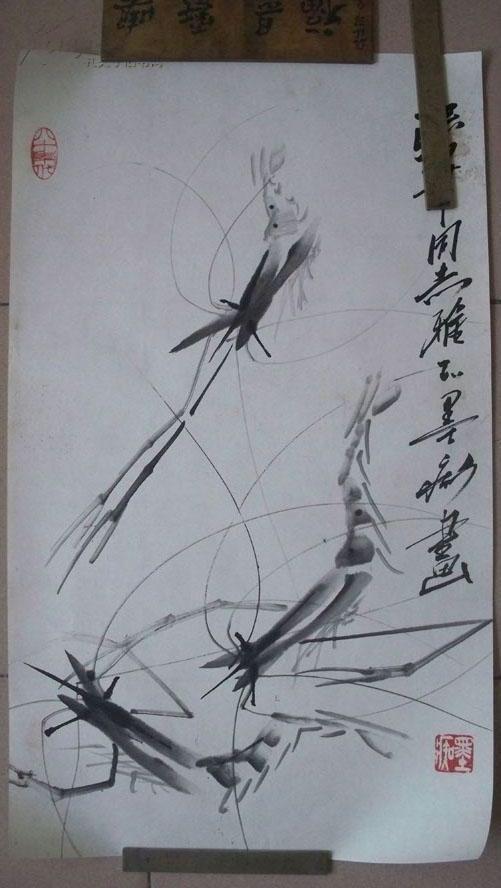 当代虾王"北京陶然画院副院长"墨痴"虾国画